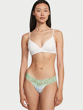 44K5 NWT Victoria's Secret thong Style# 11134768 Color Green 