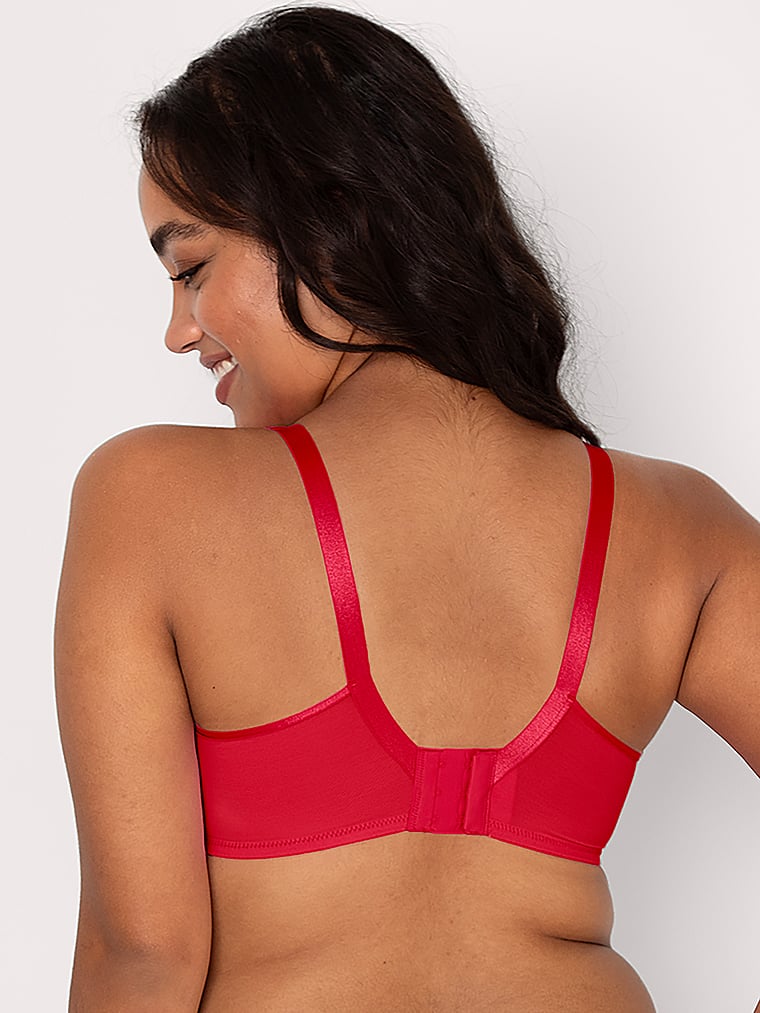 Victoria's Secret, Curvy Couture Glatter, ungefütterter Spitzen-BH, Diva-Rot, onModelBack, 2 of 3