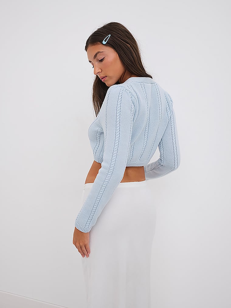 Victoria's Secret, For Love & Lemons Magnolia Strickjacke, onModelBack, 2 of 6