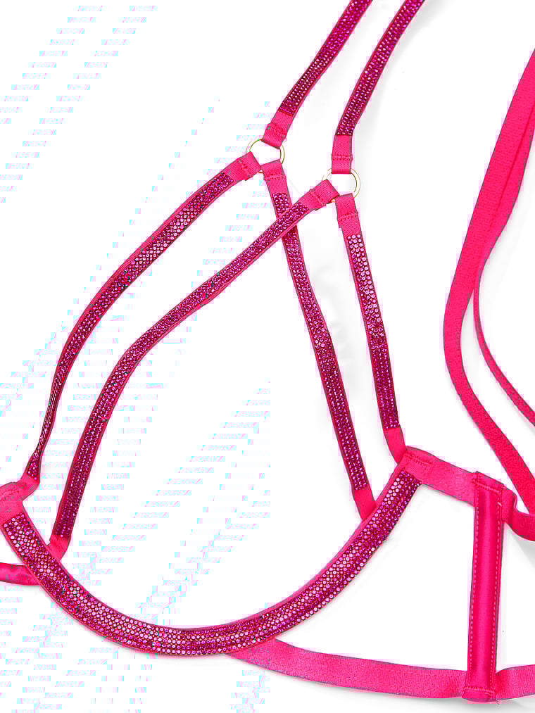 Victoria's Secret, Very Sexy Triangel-BH mit offenen Körbchen und Glanzträgern, onModelBack, 2 of 5