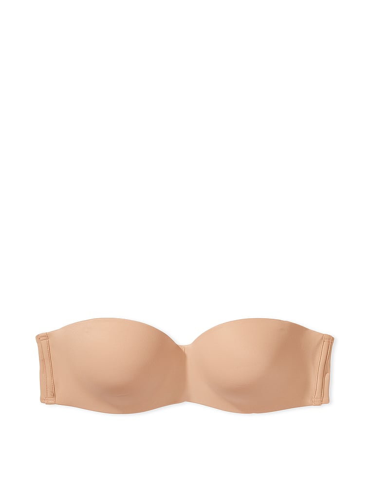 PINK Wear Everywhere Wear Everywhere Push-Up Strapless Bra, Praline, offModelFront, 3 of 3