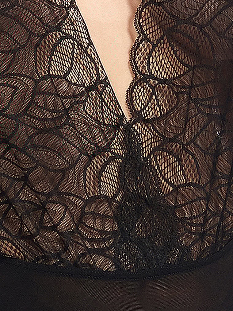 Victoria's Secret, BLUEBELLA Emerson Weicher Body, Schwarz, offModelBack, 4 of 4