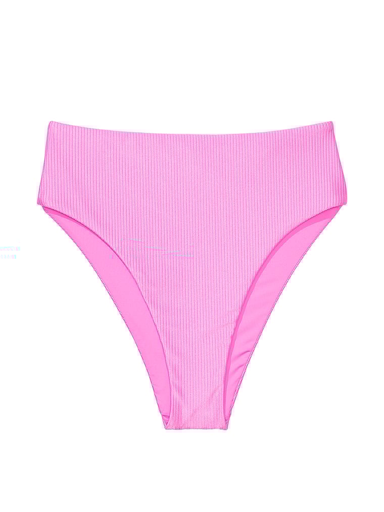 PINK Cheeky-Bikinihose mit hohem Bund, Lola Pink, offModelFront, 3 of 4