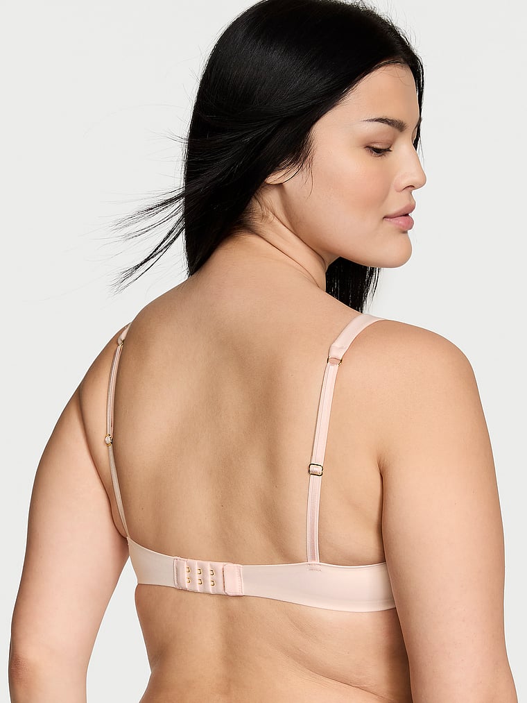 Victoria's Secret, Love Cloud Unlined Full-Coverage Bra, Purest Pink, onModelBack, 2 of 4 Alicia is 5'8" or 173cm and wears 34B or Small