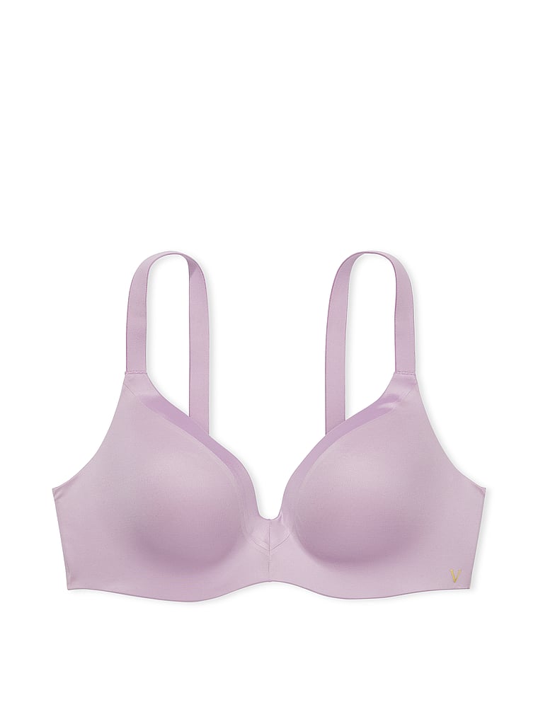Victoria's Secret, Victoria's Secret Bare Infinity Flex Lightly Lined Wireless Full-Coverage Bra, Hope Lilac, offModelFront, 4 of 4