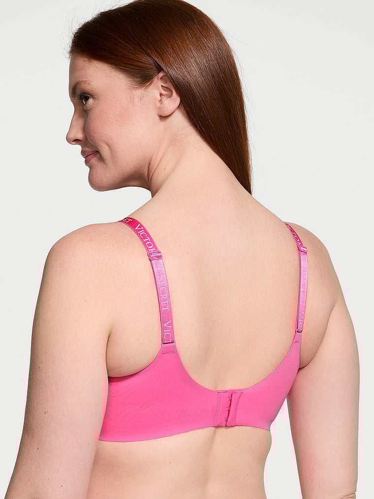 Victoria's Secret, Victoria's Secret Bare Leicht gefütterter, bequemer T-Shirt-BH, Hollywood-Rosa, onModelBack, 4 of 4 Katy ist 5'11" oder 180cm und trägt 36D oder L