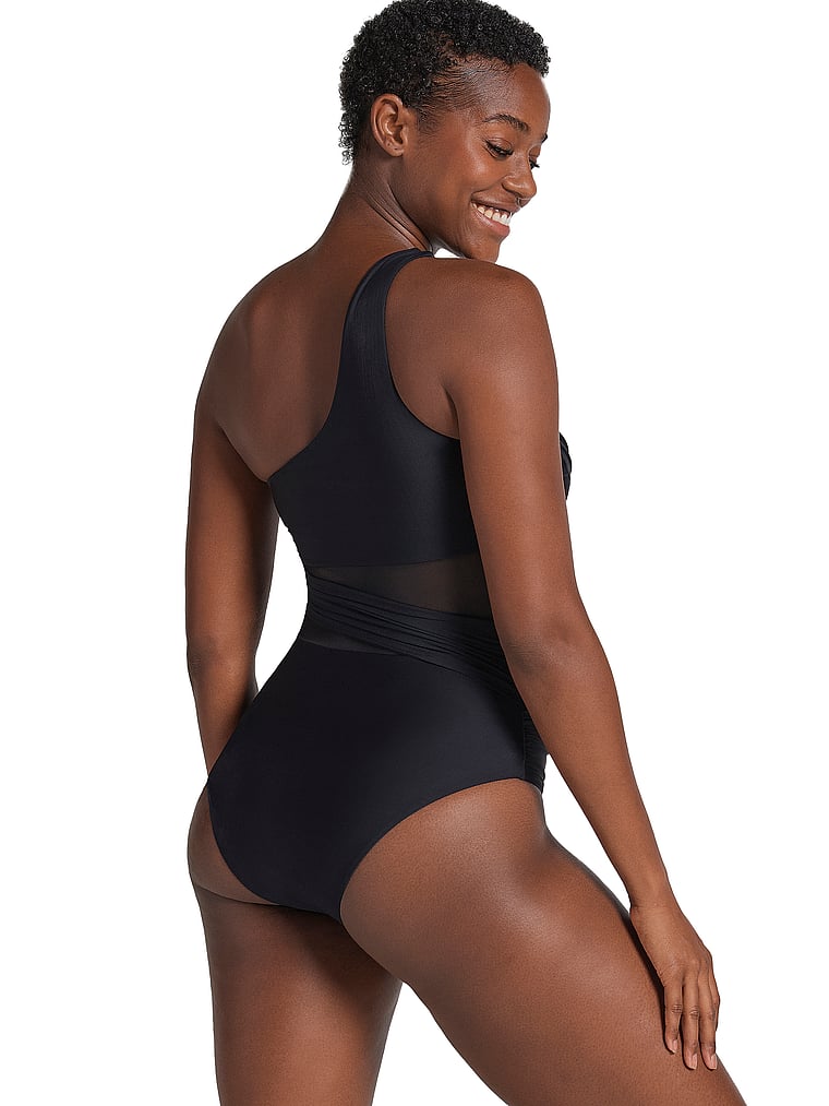 Victoria's Secret, Leonisa Shapewear Asymmetrischer, einteiliger Badeanzug mit figurformender Kompression, onModelBack, 2 of 3