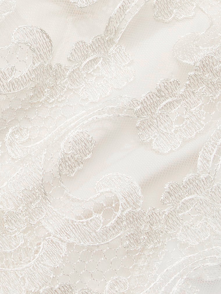 Victoria's Secret, Victoria's Secret Midi-Negligé aus Satin mit Boho-Blumenstickerei, detail, 4 of 4