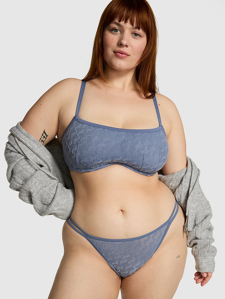 PINK Wink Ungefütterter BH mit U-Ausschnitt, Blasse Iris, onModelSide, 3 of 4 Lulu ist 5'7" oder 170cm und trägt 38DDD (F) oder L