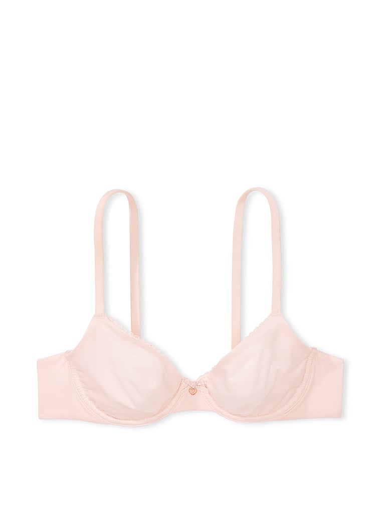 Victoria's Secret, Body by Victoria Invisible Lift Unlined Smooth Demi Bra, Purest Pink, offModelFront, 3 of 4