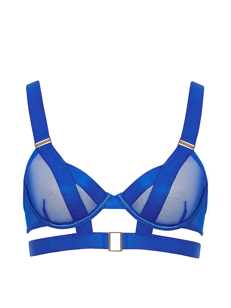 Victoria's Secret, BLUEBELLA Trinity Bügel-BH, Ägyptisches Blau, offModelFront, 3 of 4