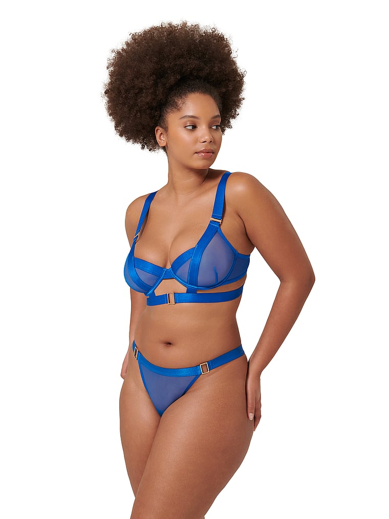 Victoria's Secret, BLUEBELLA Trinity Bügel-BH, Ägyptisches Blau, onModelFront, 1 of 4