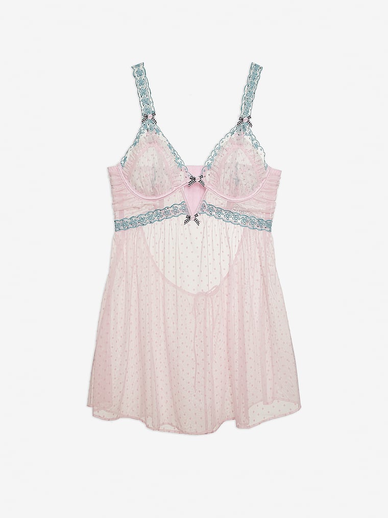 Victoria's Secret, For Love & Lemons Anya Negligé, onModelSide, 3 of 6