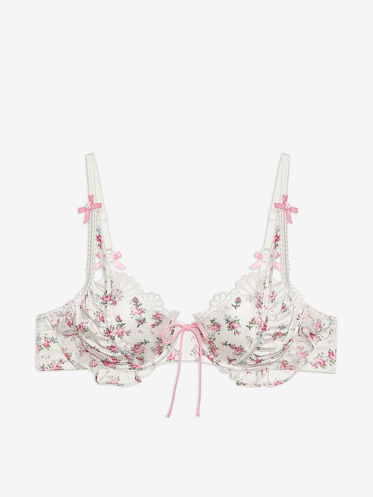 Victoria's Secret, For Love & Lemons Robin Bügel-BH, Weiß/Pink, offModelFront, 4 of 6