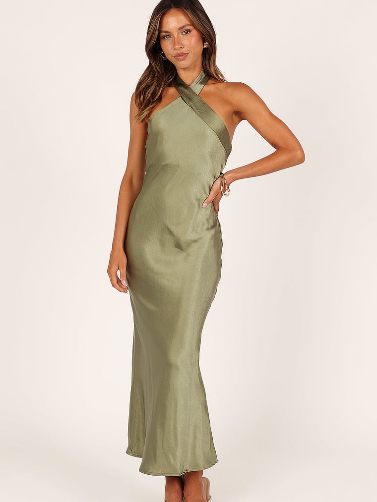 Victoria's Secret, Petal & Pup Grasie Kleid, Olivgrün, onModelFront, 1 of 3