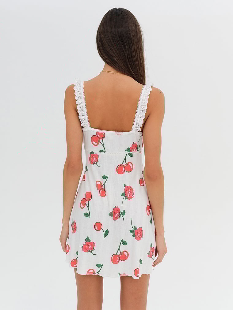 Victoria's Secret, For Love & Lemons Wilma Minikleid, Rot, onModelBack, 2 of 4