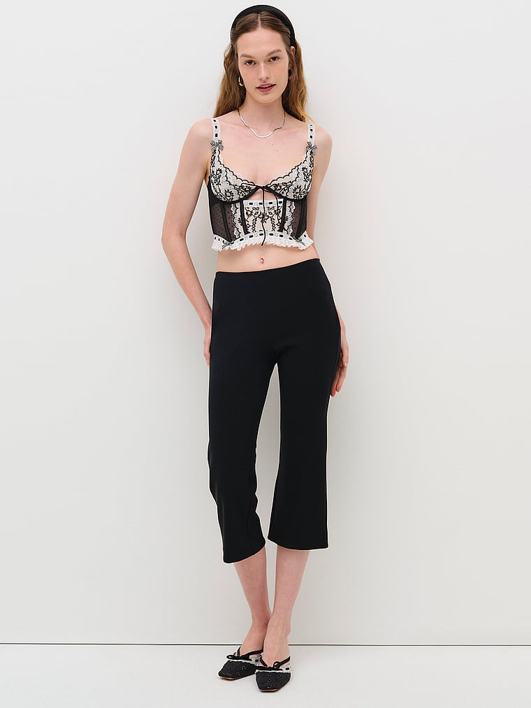 Victoria's Secret, For Love & Lemons Rubee Bustier, Schwarz/Weiß, onModelSide, 3 of 5