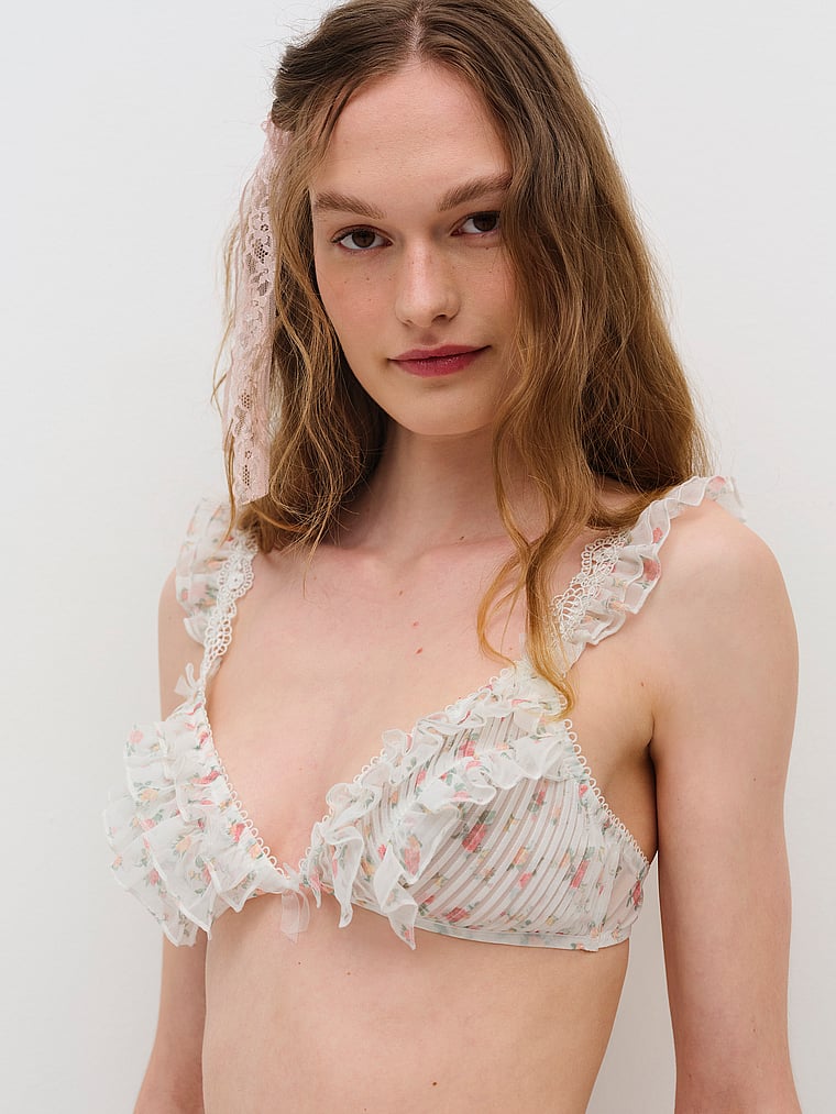 Victoria's Secret, For Love & Lemons Sabrina Bralette, onModelFront, 1 of 3
