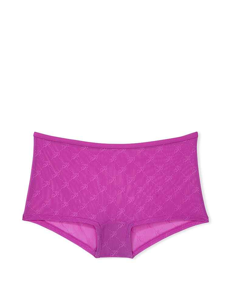 PINK Panty mit Netzstoff und Logo, offModelFront, 4 of 4