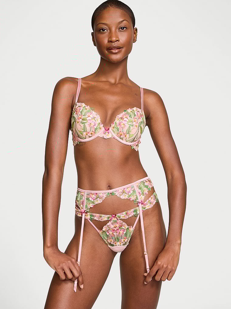 Victoria's Secret, Dream Angels Lily String mit Stickerei, onModelSide, 3 of 4