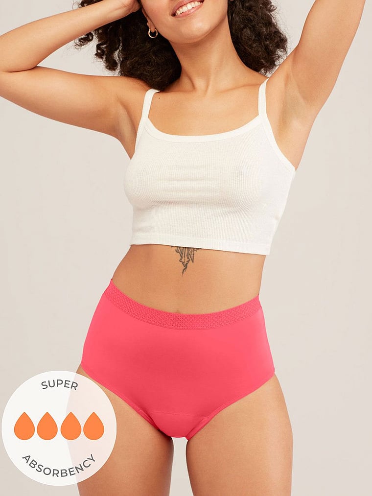Victoria's Secret, Adore Me Jess Perioden-Höschen mit hohem Bund, onModelFront, 1 of 3
