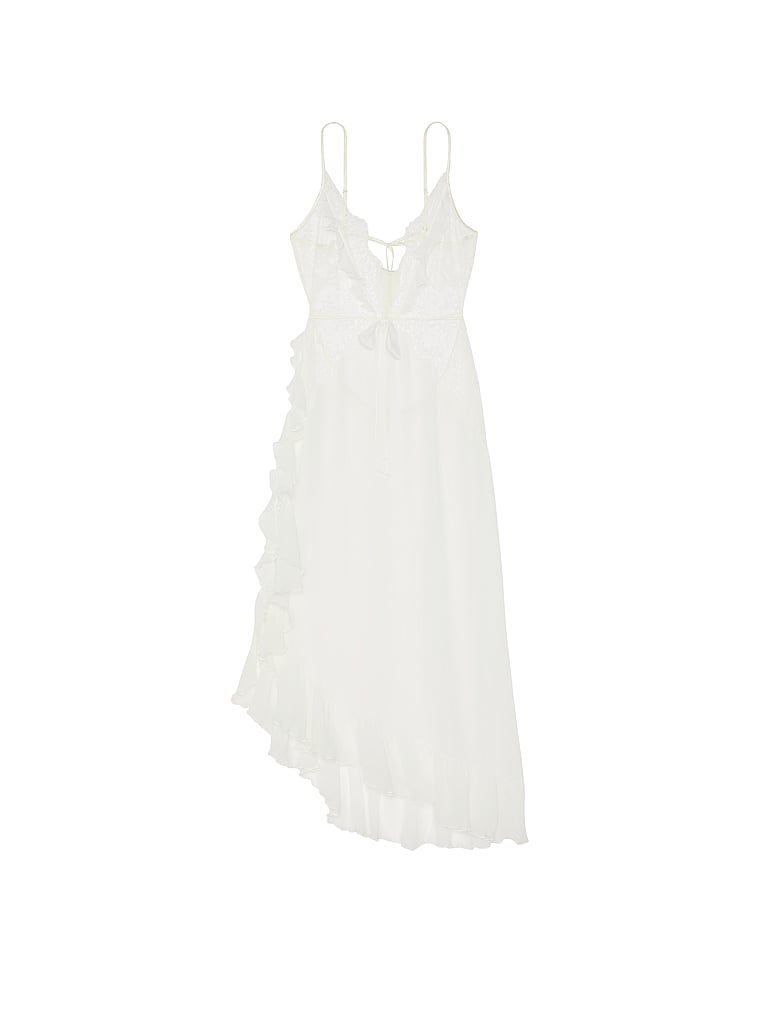 Victoria's Secret, Victoria's Secret Atelier Victoria's Secret Bridal Asymmetrisches Midi-Negligé aus Spitze und Chiffon, offModelFront, 3 of 3