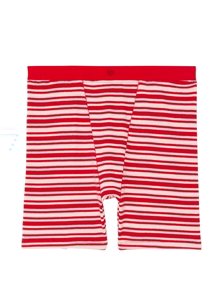 PINK Thermo-Retropants, Leuchtendes Zinnoberrot mit Streifen, offModelFront, 4 of 4