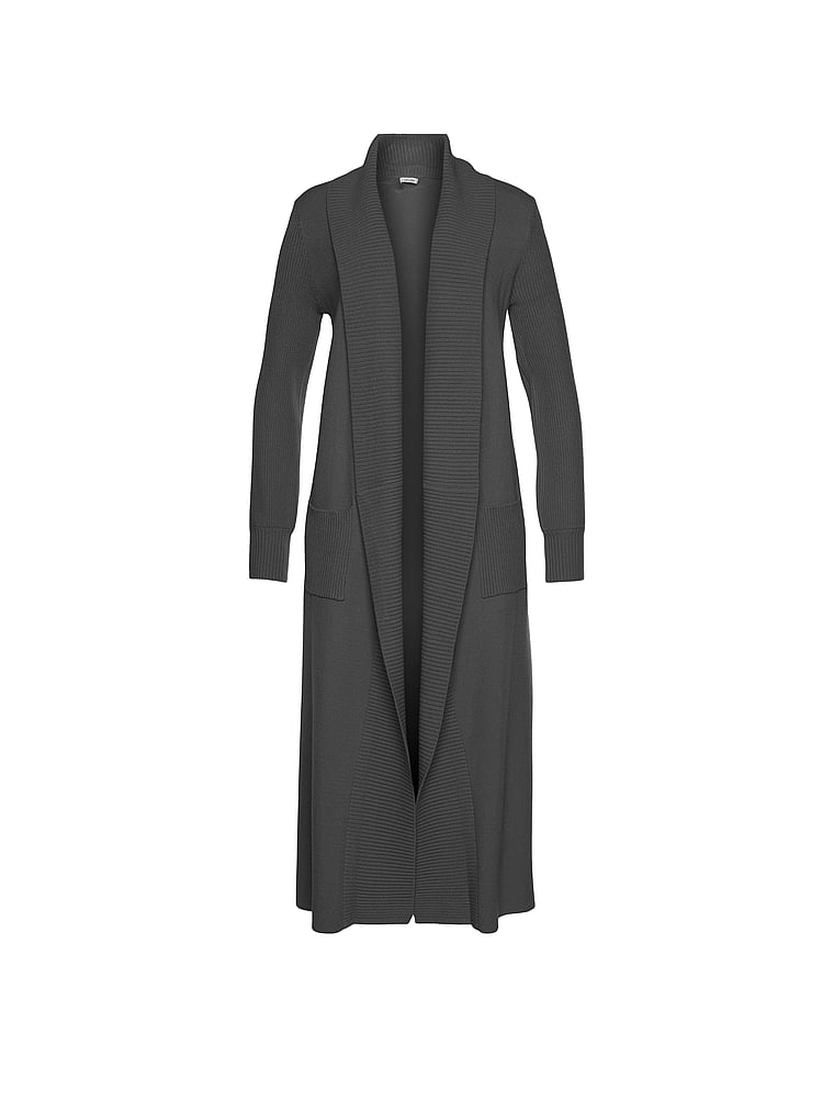 Victoria's Secret, Lascana Lang geschnittene Strickjacke, Anthrazit, detail, 3 of 3
