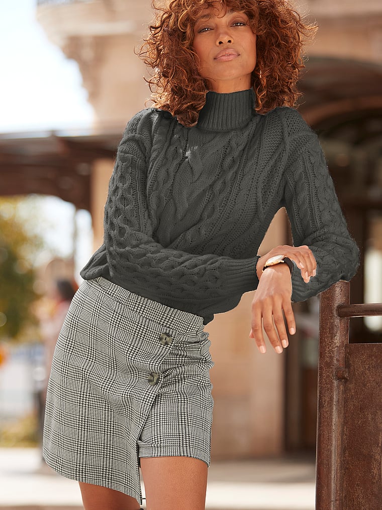Victoria's Secret, Lascana Strickpullover mit Zopfmuster, onModelBack, 2 of 3