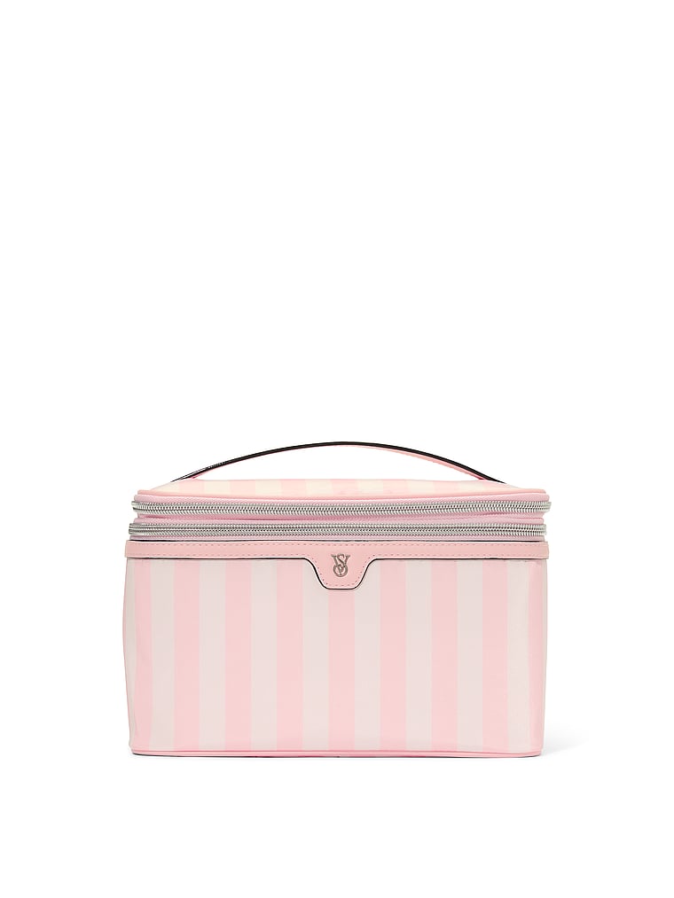 Victoria's Secret, Victoria's Secret Express Train Case, Heritage Stripe, onModelFront, 1 of 3