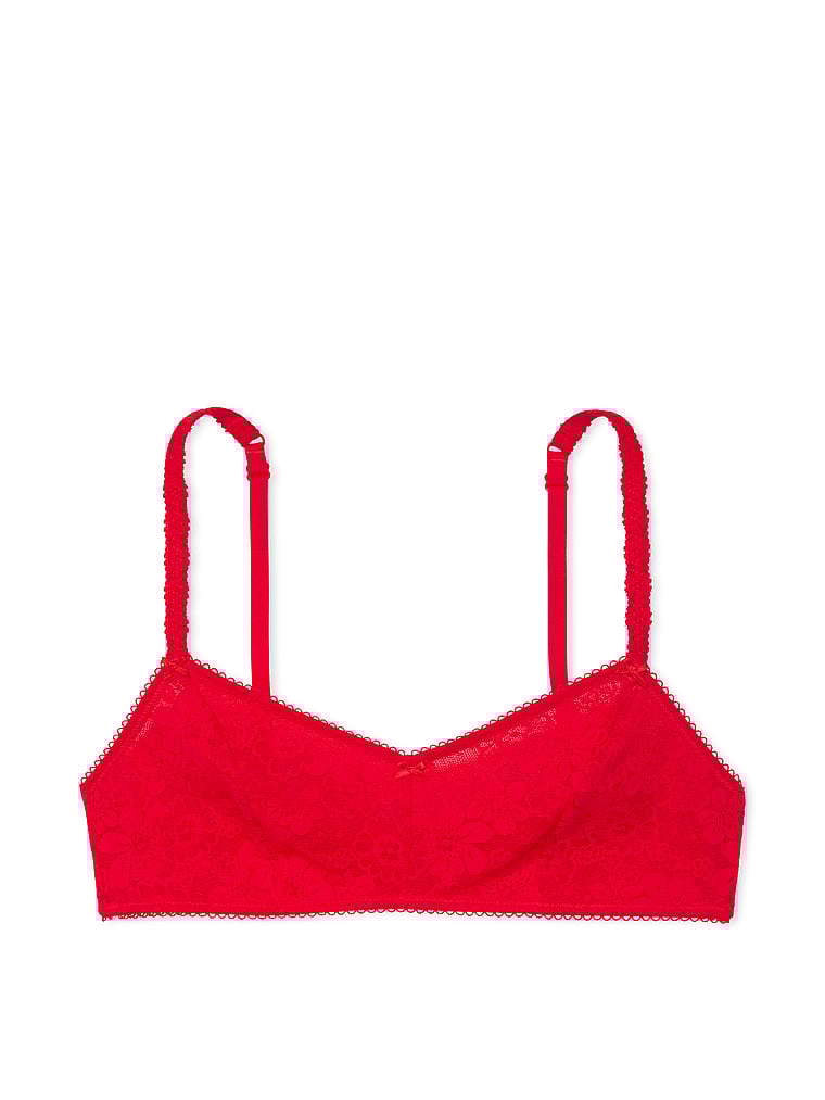 PINK Bralettes und BH-Oberteile Wink Ungefütterte Bralette mit U-Ausschnitt, Roter Pfeffer, offModelFront, 3 of 3