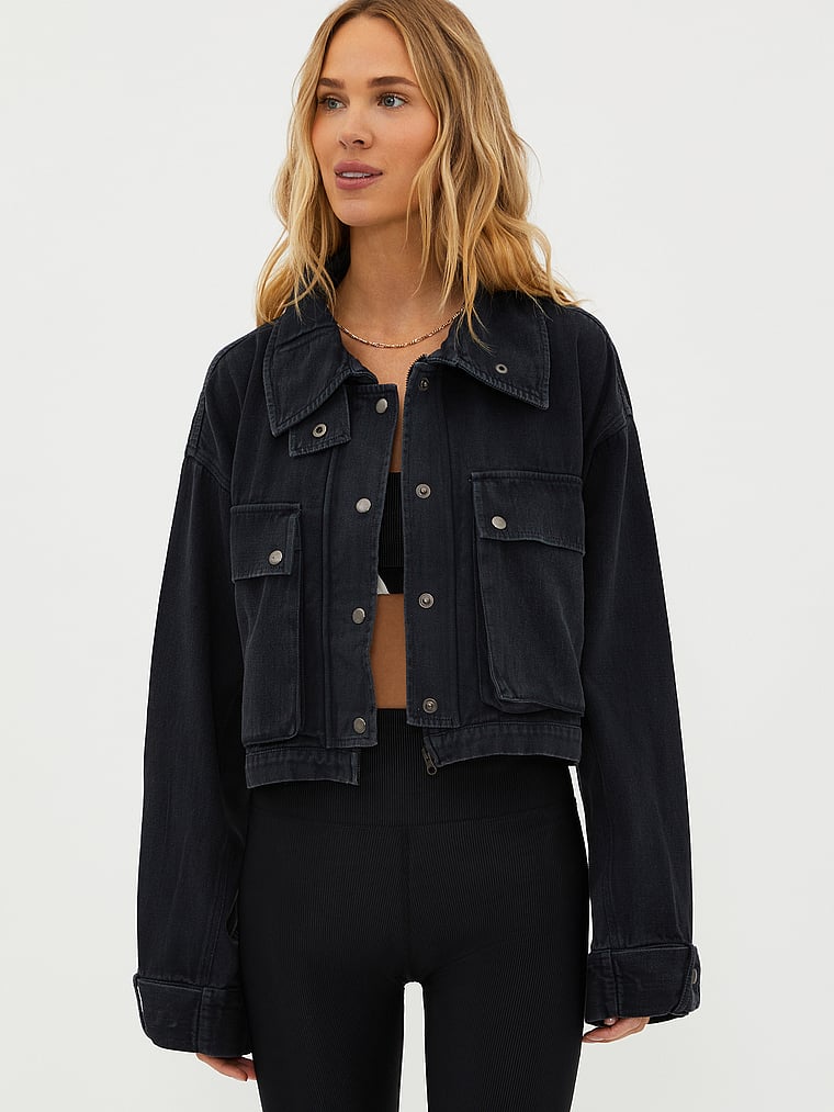 Victoria's Secret, Beach Riot Isola Jacke, Tintenblau, onModelFront, 1 of 3