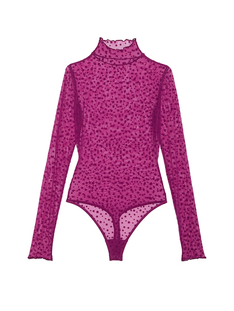 PINK Wink Langärmliger Body aus Sternenjäger-Netzstoff, Thriller, offModelFront, 3 of 3