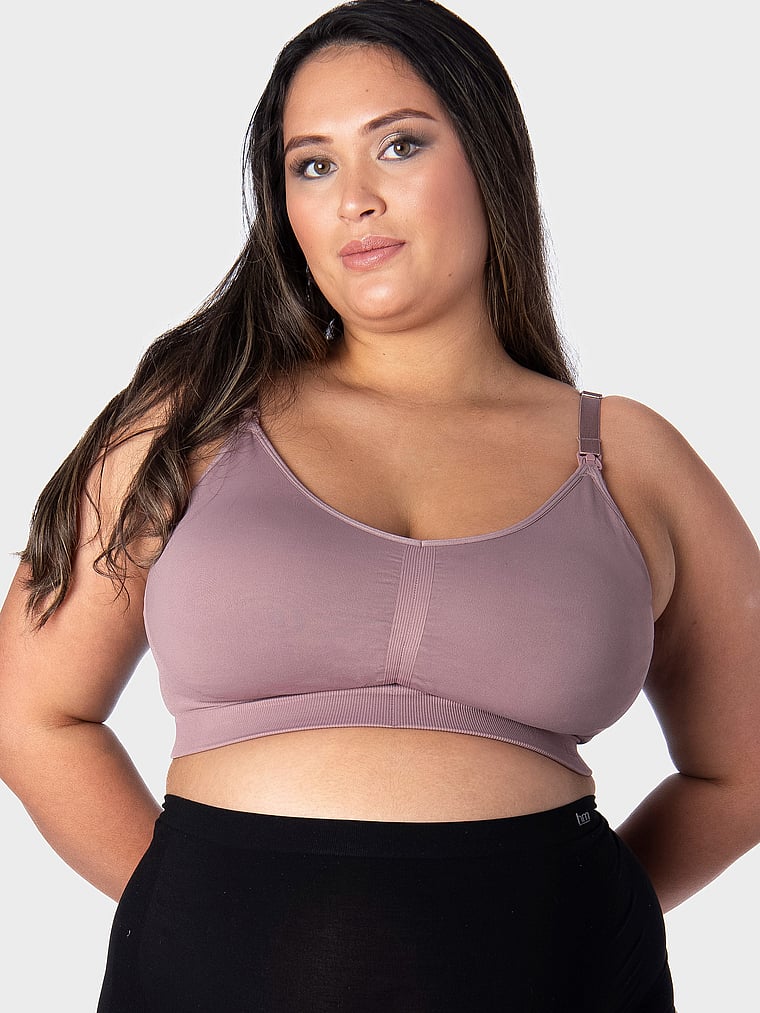 Victoria's Secret, Hotmilk My Necessity Wireless Maternity Bra, Twilight, onModelFront, 1 of 6