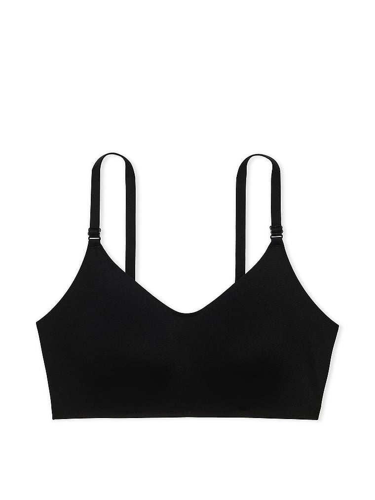 Victoria's Secret, VSX VSX Elevate™ Bequemer Sport-BH mit Stretchanteil, Schwarz, offModelFront, 2 of 2