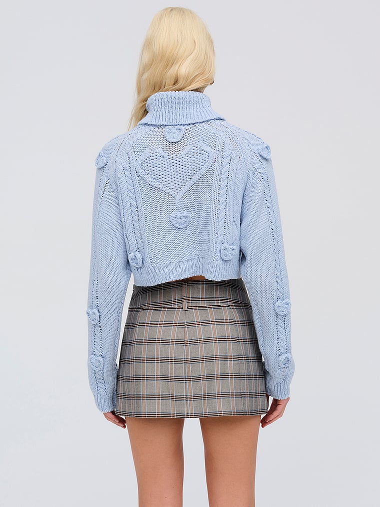 Victoria's Secret, For Love & Lemons Rebecca Pullover mit Herzdesign, Blau, onModelBack, 2 of 2
