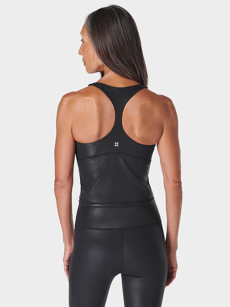 Victoria's Secret, Sweaty Betty Goddess Glänzendes Tanktop, onModelBack, 2 of 3