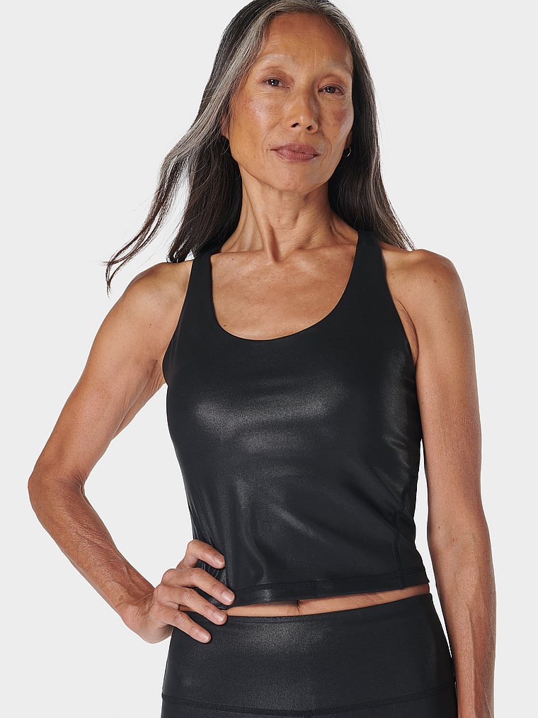 Victoria's Secret, Sweaty Betty Goddess Glänzendes Tanktop, onModelFront, 1 of 3