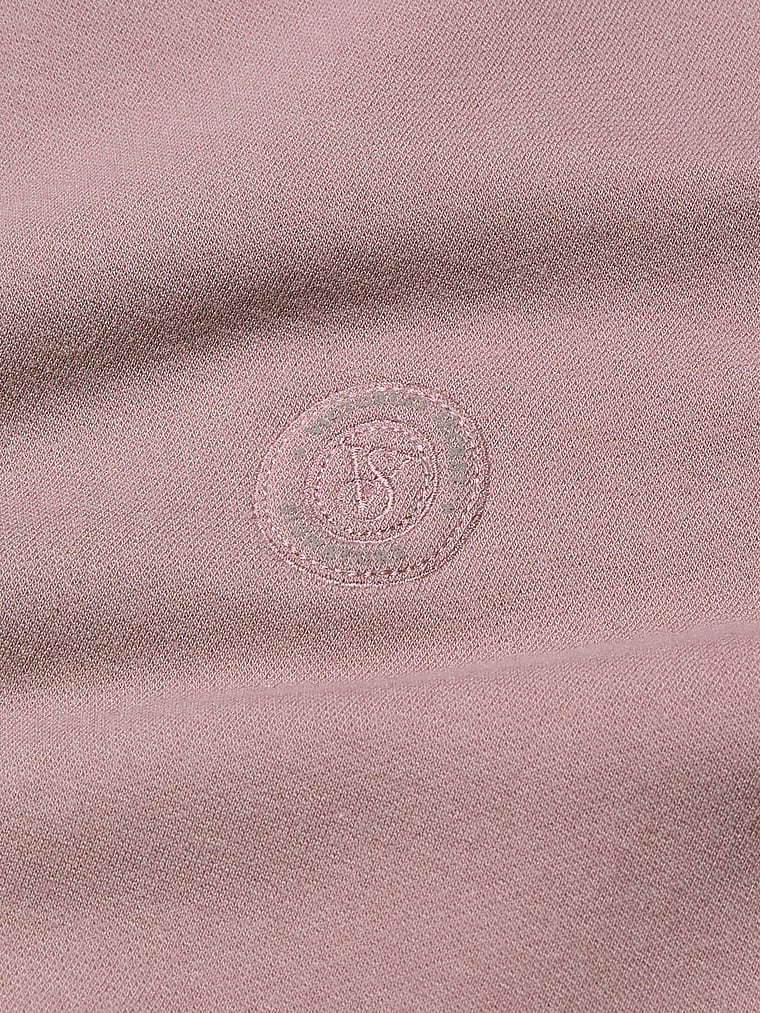 Victoria's Secret, Victoria's Secret Fleece-Oberteil mit Rundhalsausschnitt aus gebürstetem Modal, FRANZÖSISCHES MAUVE, detail, 3 of 5