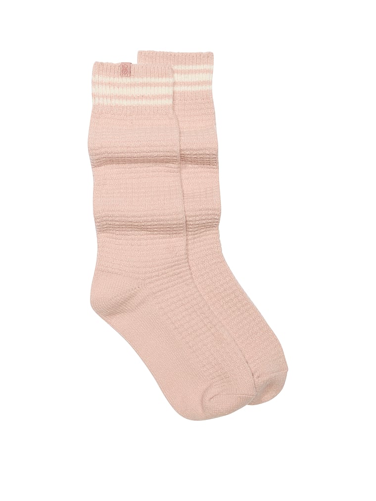 Victoria's Secret, Victoria's Secret Socken mit Waffelstruktur, offModelFront, 1 of 2