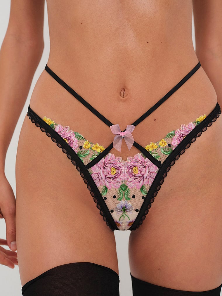 Victoria's Secret, For Love & Lemons Joannie String, onModelFront, 1 of 4