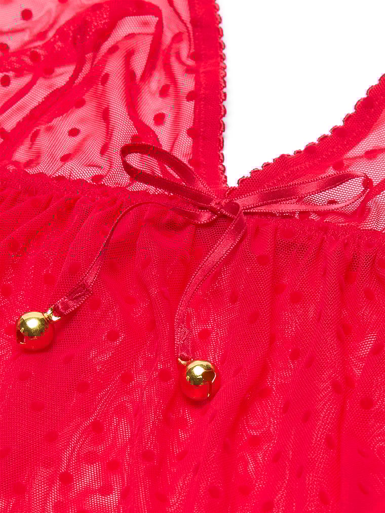 Victoria's Secret, Victoria's Secret Jingle Bells Set mit Trägertop aus Netzstoff, onModelBack, 2 of 4