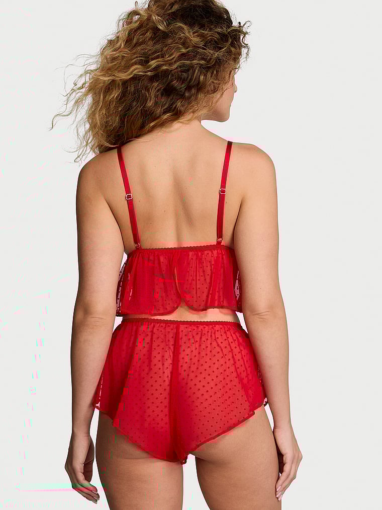 Victoria's Secret, Victoria's Secret Jingle Bells Set mit Trägertop aus Netzstoff, detail, 4 of 4