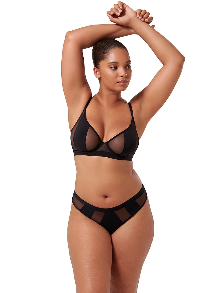 Victoria's Secret, BLUEBELLA Orla Wired Bra, Black, onModelFront, 1 of 6