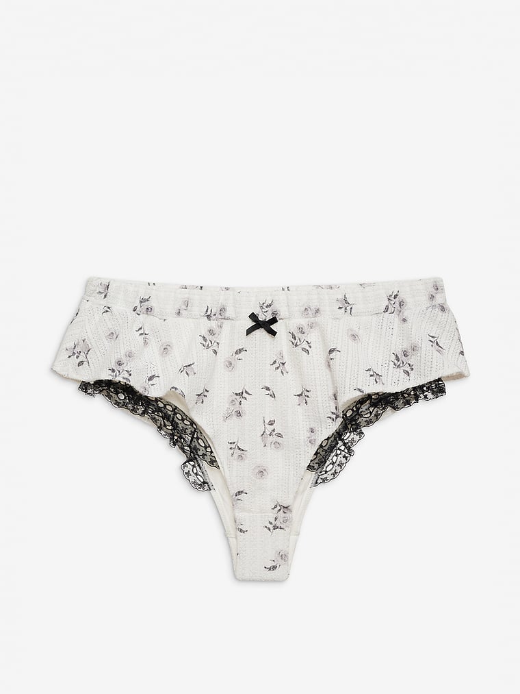Victoria's Secret, For Love & Lemons Fawn Shorts, Tango-Rosenprint, offModelFront, 3 of 4