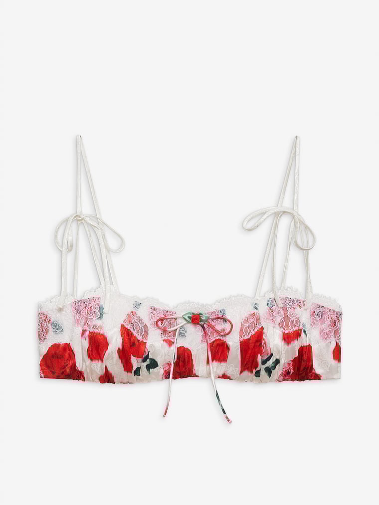 Victoria's Secret, For Love & Lemons Carol Bralette, Königs-Rosenprint, offModelFront, 3 of 3