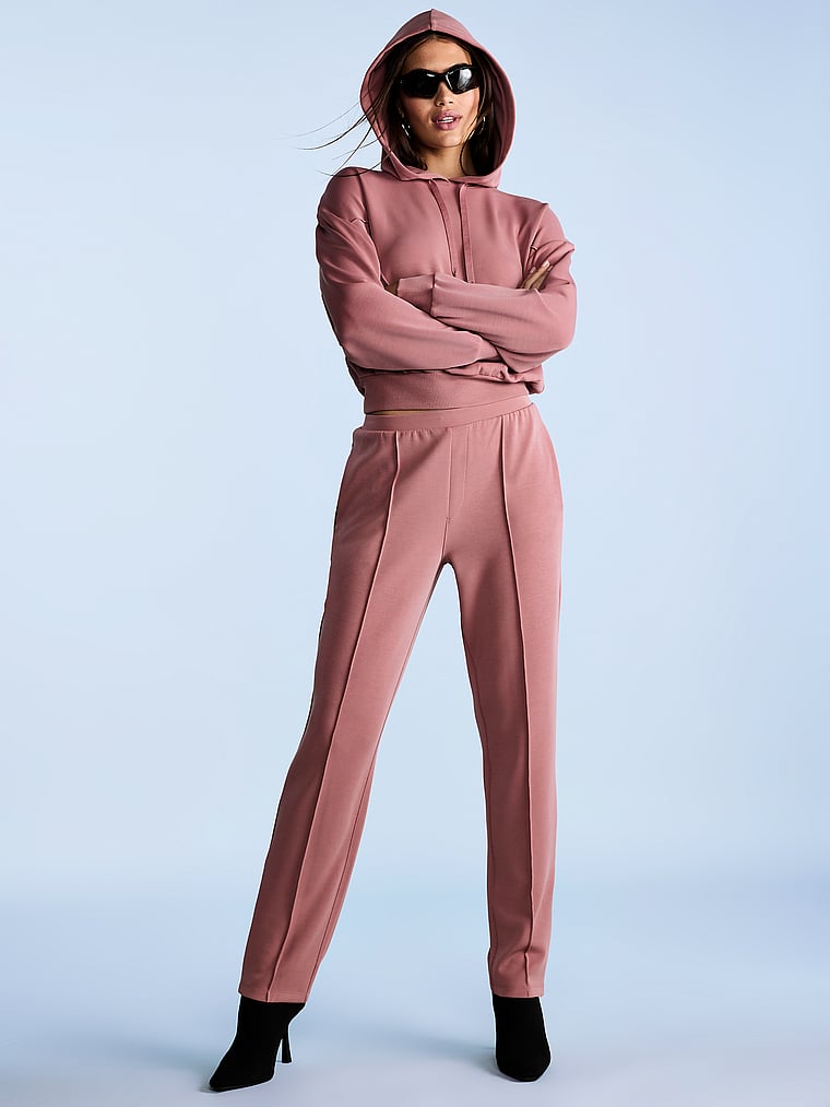 Victoria's Secret, VSX Featherweight Strick-Hoodie, onModelSide, 3 of 4