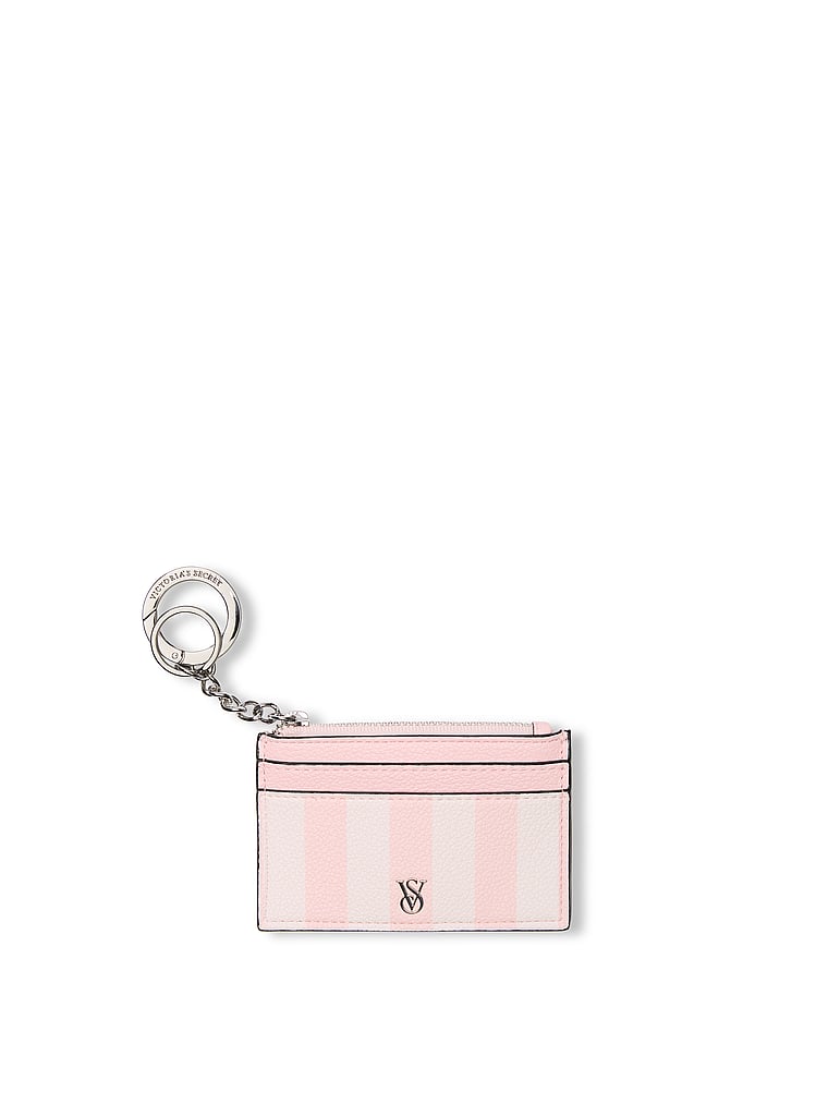 Victoria's Secret, Victoria's Secret Card Holder Keychain, Heritage Stripe, onModelFront, 1 of 3