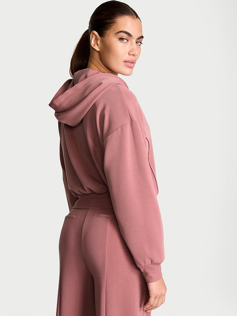 Victoria's Secret, VSX Featherweight Strick-Hoodie, onModelBack, 2 of 4