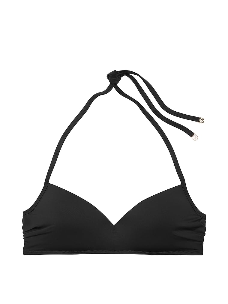 Victoria's Secret, Victoria's Secret Swim Essential Bralette-Bikinioberteil mit Push-up-Effekt, Reines Schwarz, offModelFront, 3 of 3